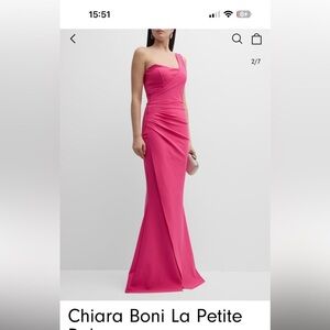 Chiara Boni La Petite Robe Gredel one shoulder pleated mermaid gown